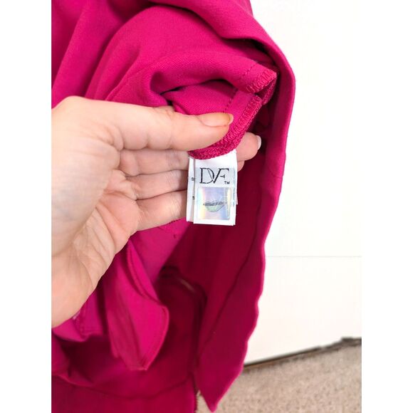 Diane von Furstenburg Carpreena Mini Hot Pink Sleeveless Dress w/ Pockets Sz 4 - Picture 10 of 11